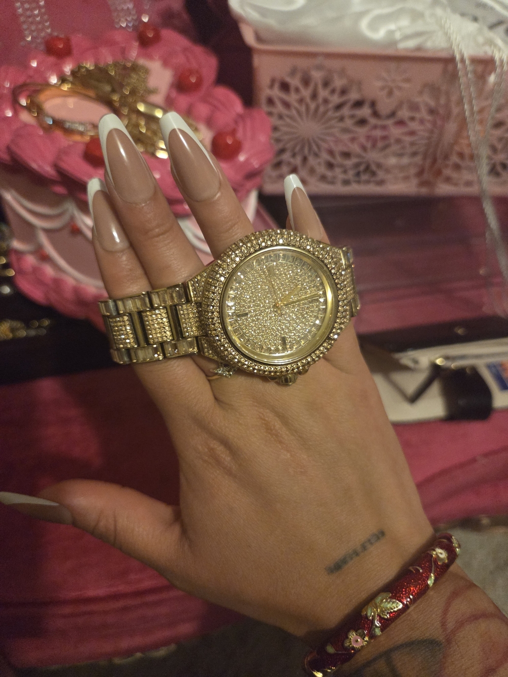 Michael Kors Gold Crystal Pavé Bracelet Watch